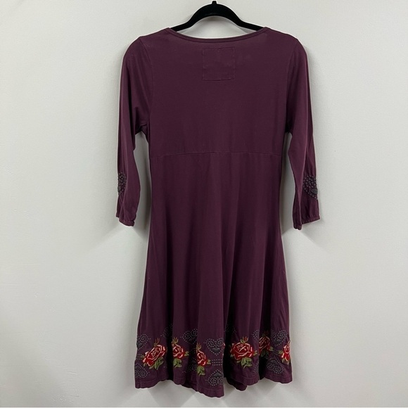 JW Los Angeles Embroidered Rose Heart Cotton Dress - Picture 9 of 13